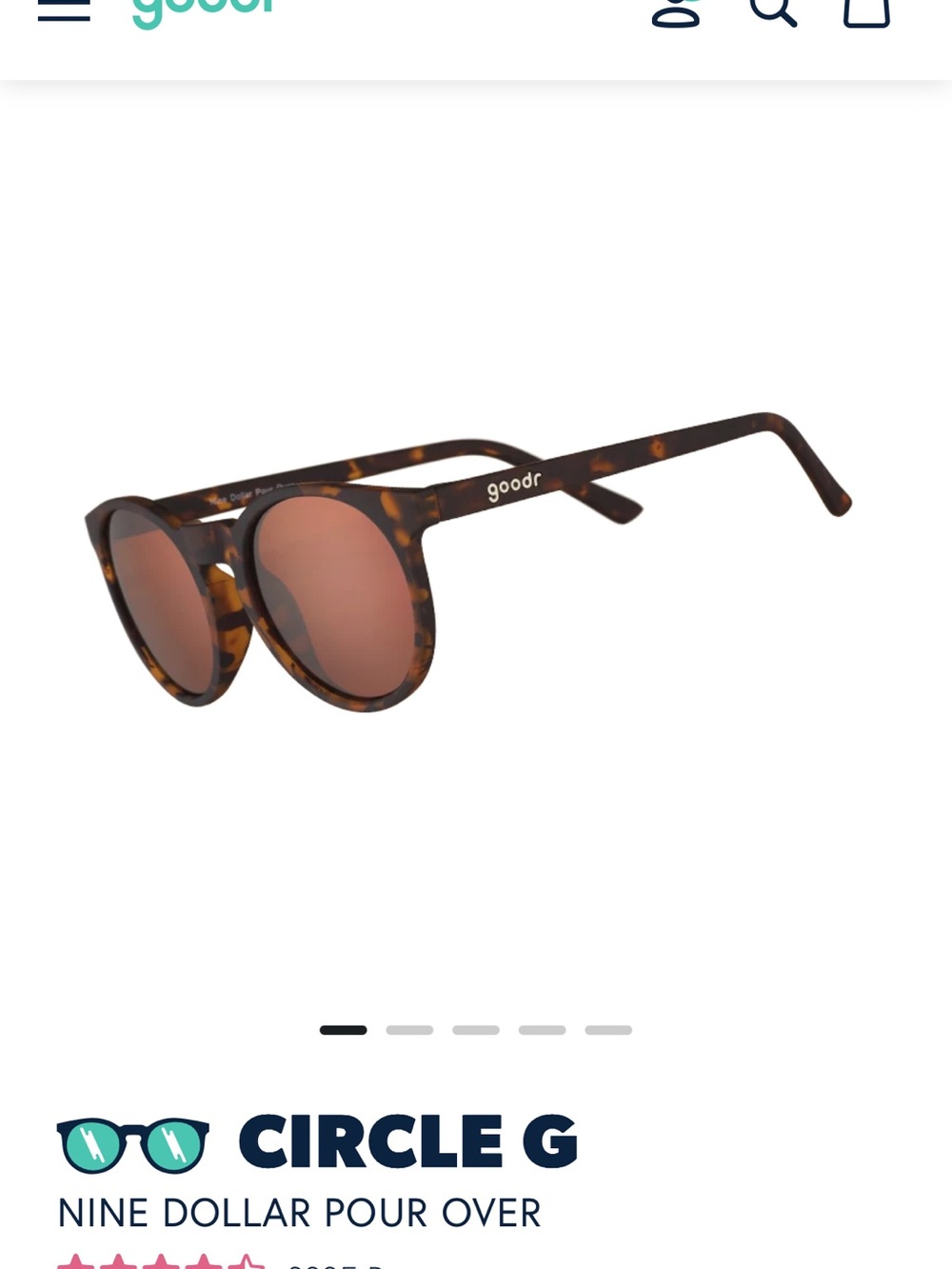 Goodr Women’s Tortoiseshell Sunglasses with Brown Lenses